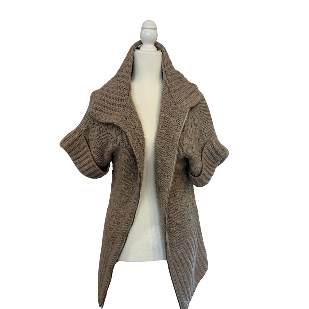 VENUS Taupe Knit Women's Cardigan